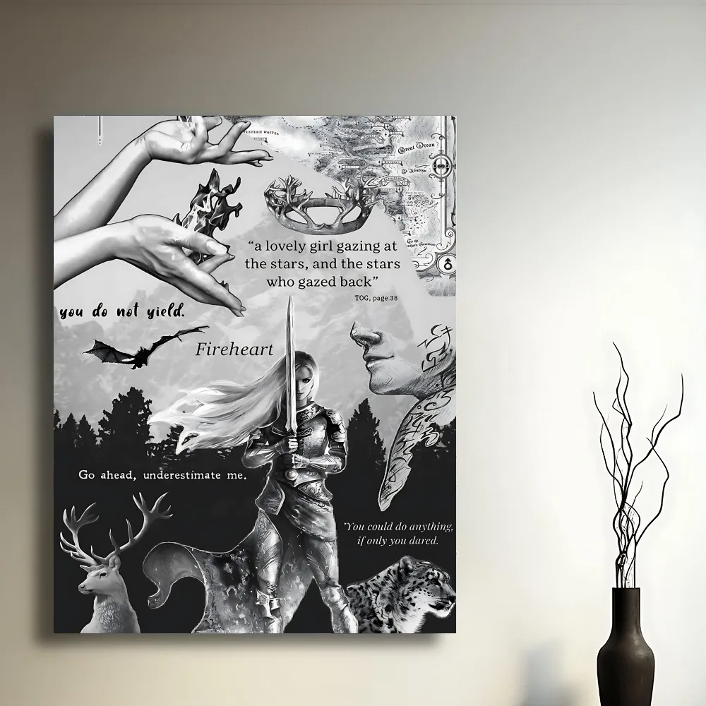 Celaena Sardothien Assassin Sketch Wall Art