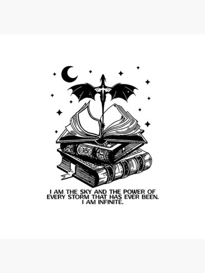 Alternative view of Fourth Wing I Am The Sky Throw Pillow