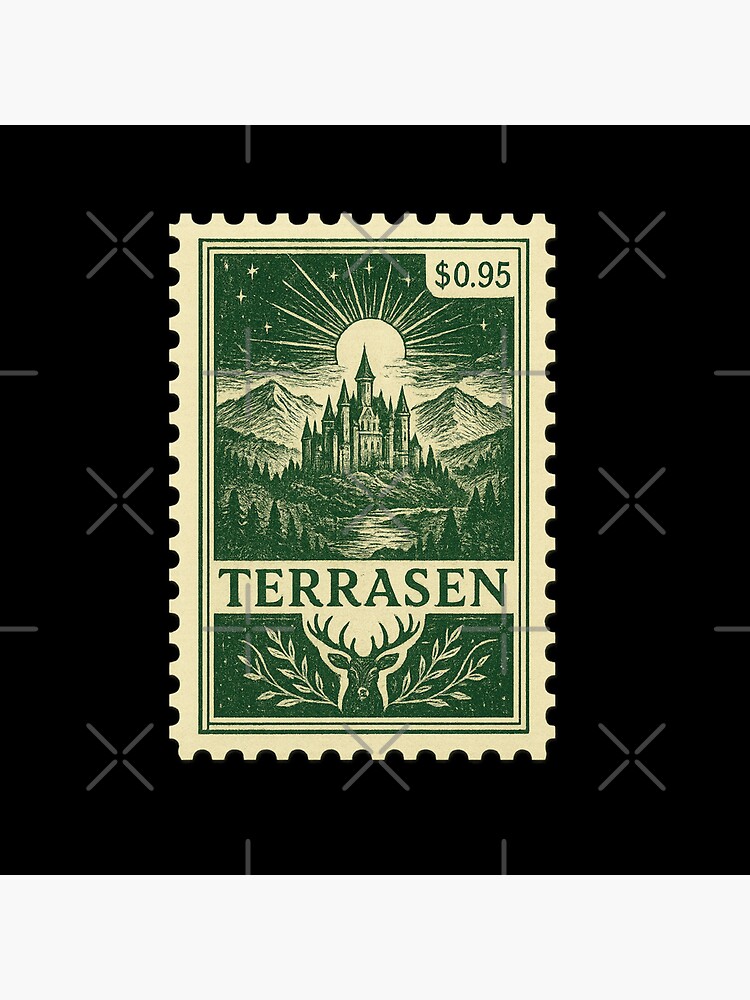 Terrasen Stamp Throw Pillow - Image 2