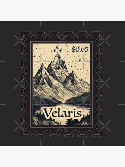 Alternative view of Velaris Stamp Vintage Wood Block Style Throw Pillow
