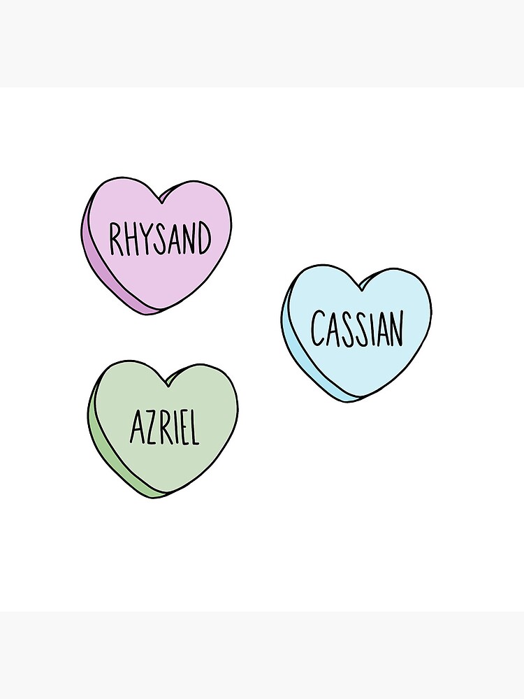 Bat Boys Conversation Hearts Acotar Throw Pillow - Image 2