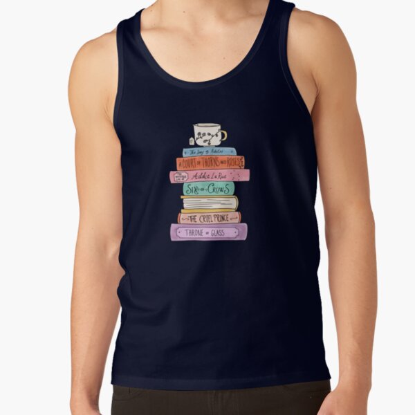 Ya Fantasy Book Stack Tank Top - Image 5