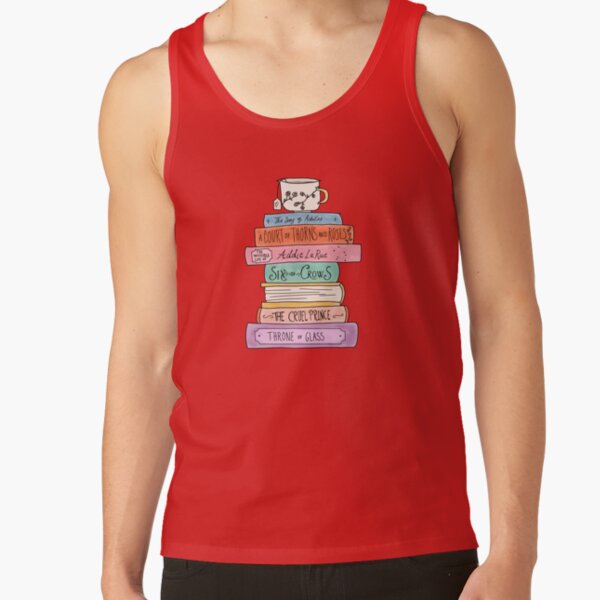 Ya Fantasy Book Stack Tank Top - Image 4