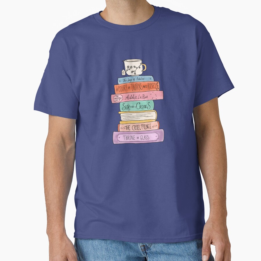 Ya Fantasy Book Stack T-shirt - Image 4