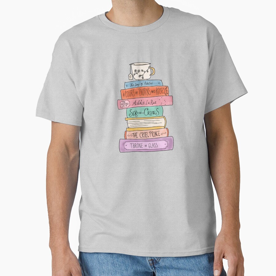 Ya Fantasy Book Stack T-shirt - Image 3