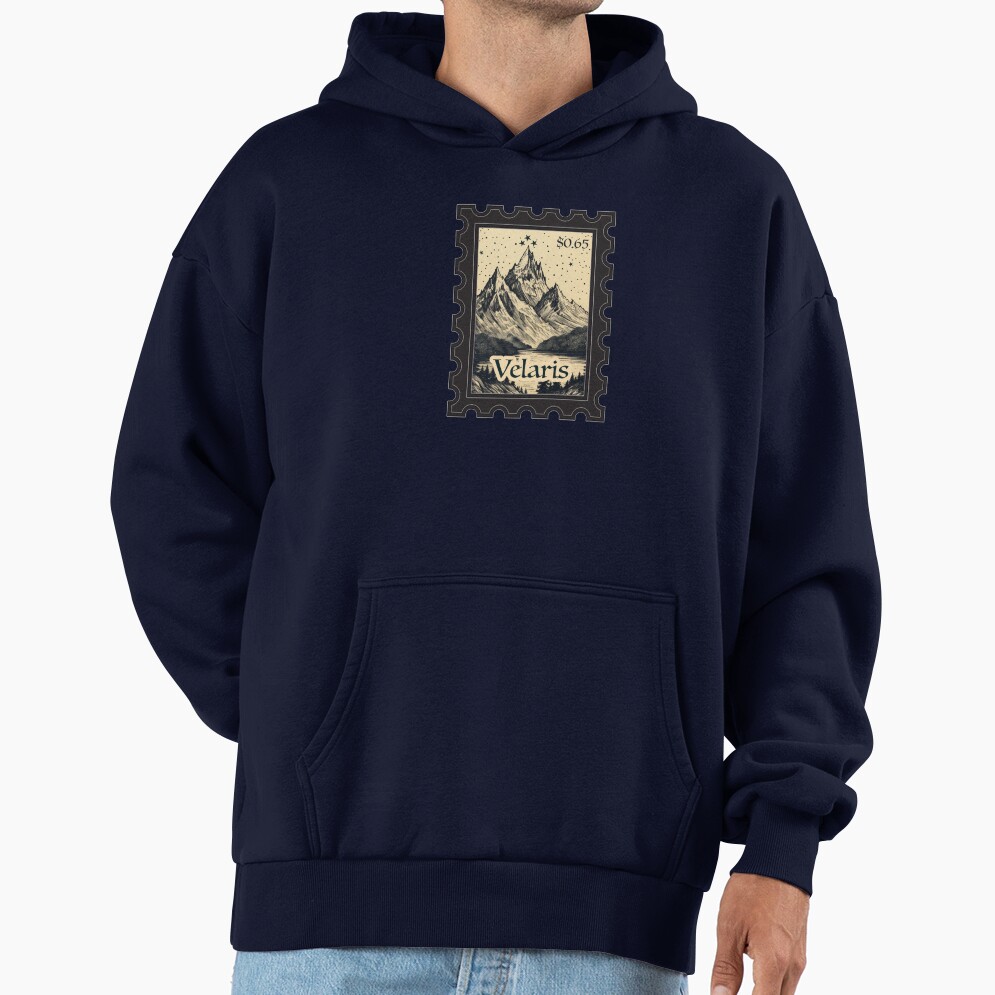 Velaris Stamp Vintage Wood Block Style Hoodie - Image 5