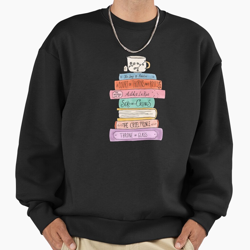 Ya Fantasy Book Stack Sweatshirt - Image 2