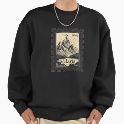 Alternative view of Velaris Stamp Vintage Wood Block Style Sweatshirt