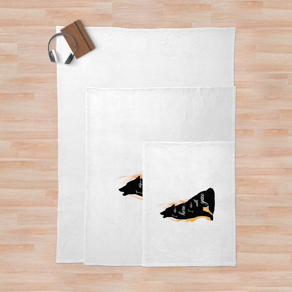 Fenrys I Am Here I Am With You Throne Of Glass Throw Blanket - Image 3