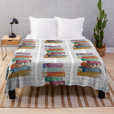 Court Of Glass Book Collection Throw Blanket