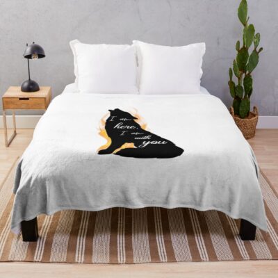 Fenrys I Am Here I Am With You Throne Of Glass Throw Blanket