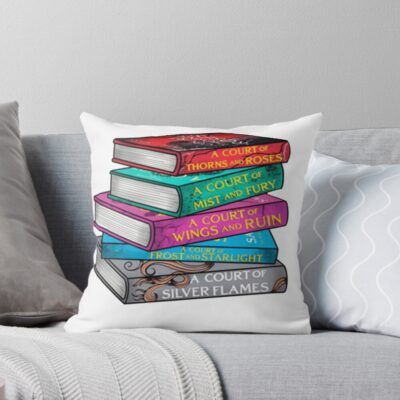Acotar Books Vinyl Sticker Throw Pillow