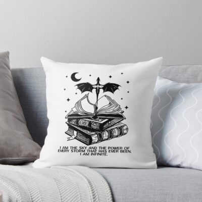 Fourth Wing I Am The Sky Throw Pillow