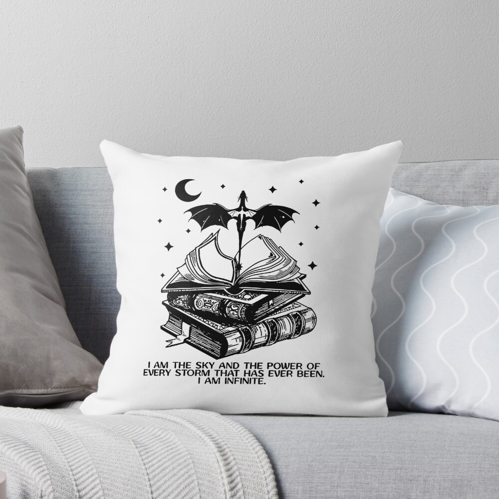 Fourth Wing I Am The Sky Throw Pillow